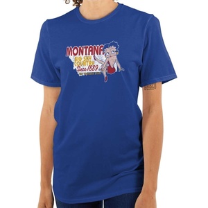 Betty Boop Cartoon American States Womens Graphic T Shirt Tees(Montana)