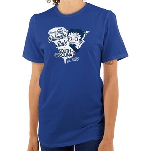 Betty Boop Cartoon American States Womens Graphic T Shirt Tees(South Carolina)