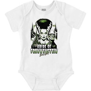 Bride of Frankenstein Movie Poster Baby Bodysuit Jumper Girls(White)
