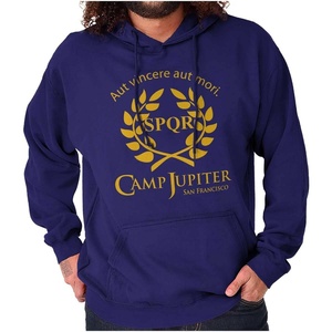 Brisco Brands Camp Jupiter SPQR Greek Mythology Hoodie Sweatshirt Women Men(Purple)