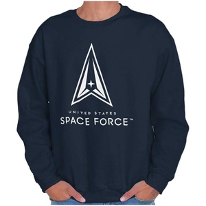 Brisco Brands Classic US Space Force Military Logo Sweatshirt for Men or Women(Navy)
