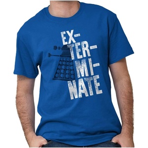 Brisco Brands Exterminate Mutant Science-Fiction Graphic T Shirt Men or Women(Royal)