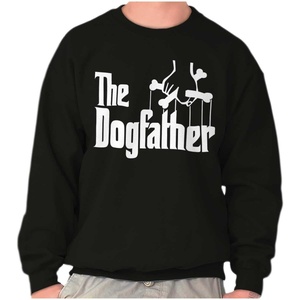 Brisco Brands Funny Fathers Italian Mafia Puppet Movie Logo Men’s Graphic Crewneck Sweatshirt(Black)