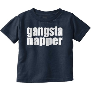 Brisco Brands Gangsta Napper Rap Hip-hop Humor Toddler Boy Girl T Shirt(Navy)