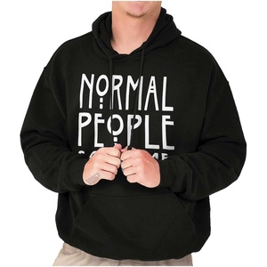 Brisco Brands Normal People Scare Me Tales Horror Hoodie Sweatshirt Women Men(Black)