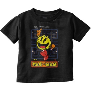 Brisco Brands Pacman High Score Toddler Boy Girl T Shirt(Black)