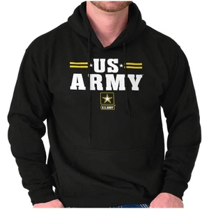 Brisco Brands United States Army Official Logo Hoodie Sweatshirt Women Men(Black)