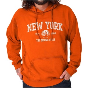 Classic Teaze New York NYC Empire Statue of Liberty Hoodie Sweatshirt Women Men(Orange)