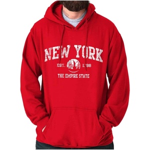 Classic Teaze New York NYC Empire Statue of Liberty Hoodie Sweatshirt Women Men(Red)