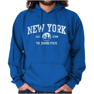 Classic Teaze New York NYC Empire Statue of Liberty Hoodie Sweatshirt Women Men(Royal)