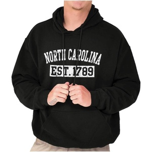 Classic Teaze Vintage North Carolina Distressed Est Hoodie Sweatshirt Women Men(Black)