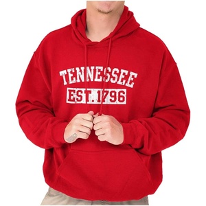 Classic Teaze Vintage Tennessee Distressed Athletic Hoodie Sweatshirt Women Men(Red)