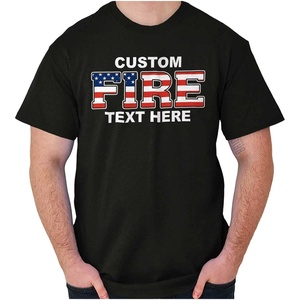 Custom Firefighter Company Firemen Graphic T Shirt Men or Women(Black)