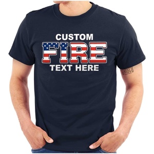 Custom Firefighter Company Firemen Graphic T Shirt Men or Women(Navy)