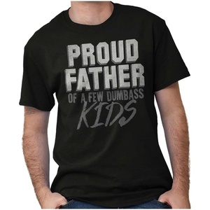 Father’s Day Funny Proud Dad of Kids Mens Graphic Tee Shirt(Black – Proud Father)