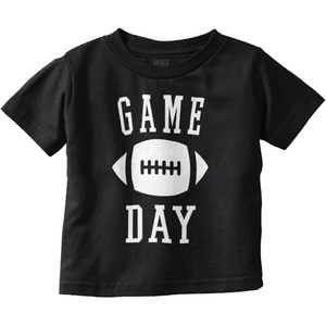 Football Sunday Game Day Athletic Toddler Boy Girl T Shirt(Black)