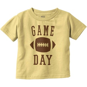 Football Sunday Game Day Athletic Toddler Boy Girl T Shirt(Butter)