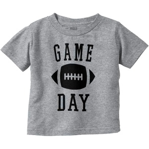 Football Sunday Game Day Athletic Toddler Boy Girl T Shirt(Heather)