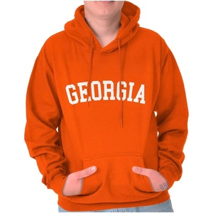 Georgia Simple Traditional Classic Hoodie Sweatshirt Women Men(Orange)