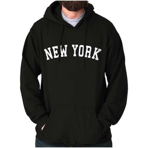 New York Simple Traditional Classic Hoodie Sweatshirt Women Men(Black)