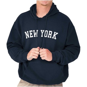 New York Simple Traditional Classic Hoodie Sweatshirt Women Men(Navy)