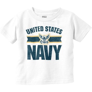 United States Navy Military Logo Toddler Boy Girl T Shirt(White)