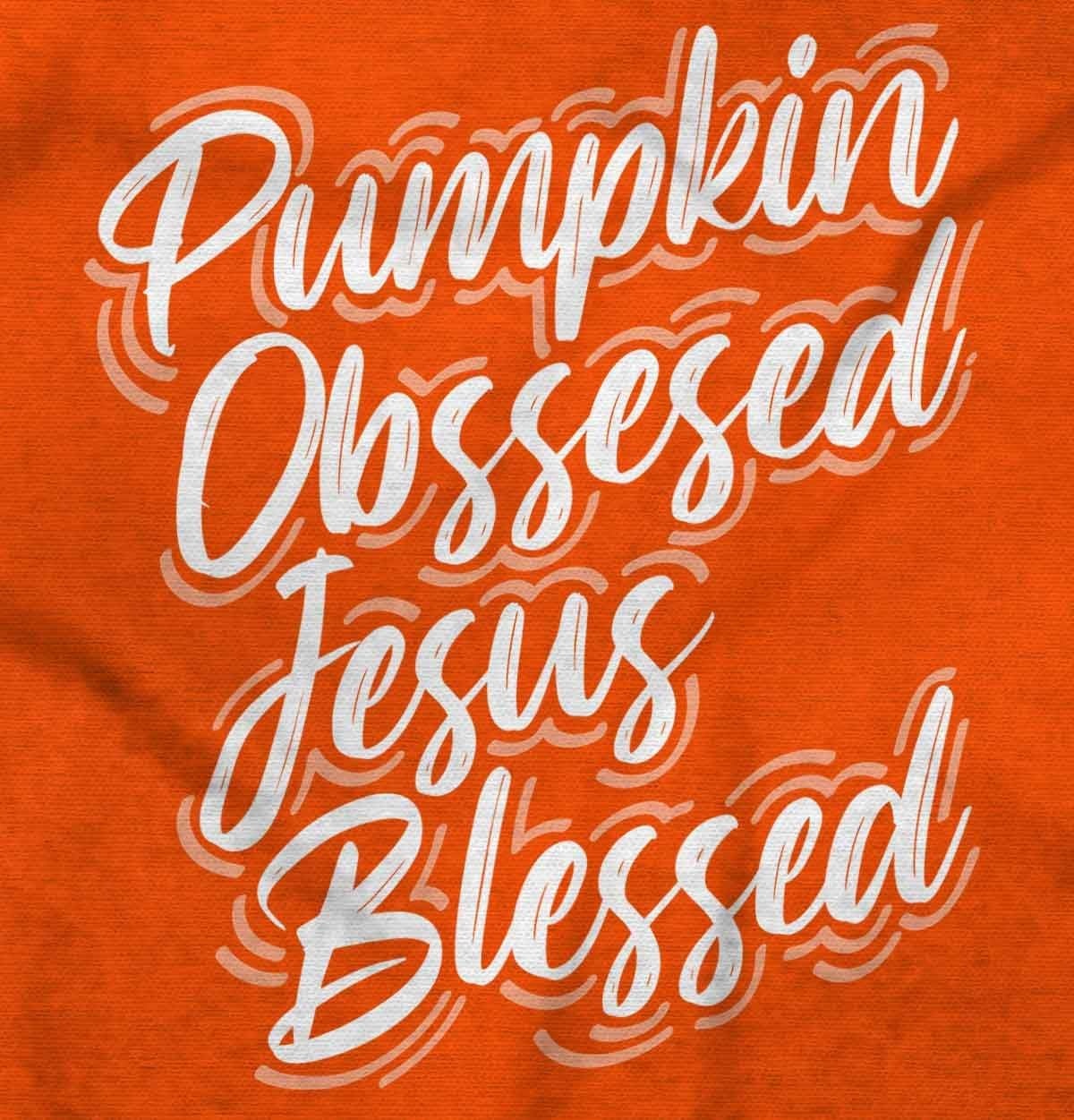 image:imageFall Pumpkin Obsessed Jesus Blessed Girls Kids T Shirt TeesTexas Orange