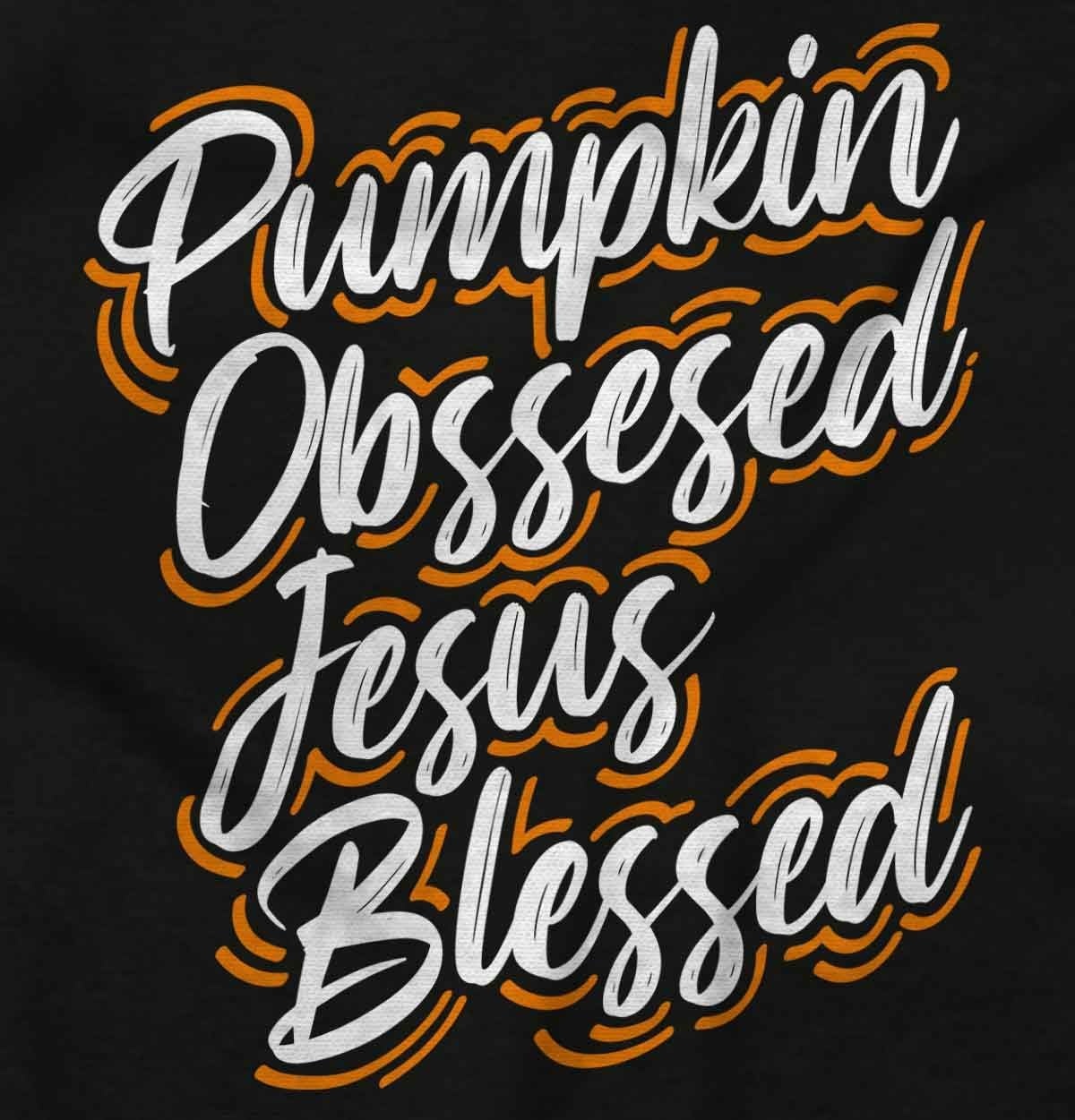 image:imageFall Pumpkin Obsessed Jesus Blessed Youth T Shirt Tee GirlsBlack