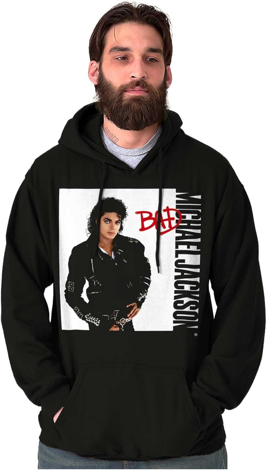 image:imageBrisco Brands Michael Jackson Bad Album Cover Hoodie Sweatshirt Women MenBlack