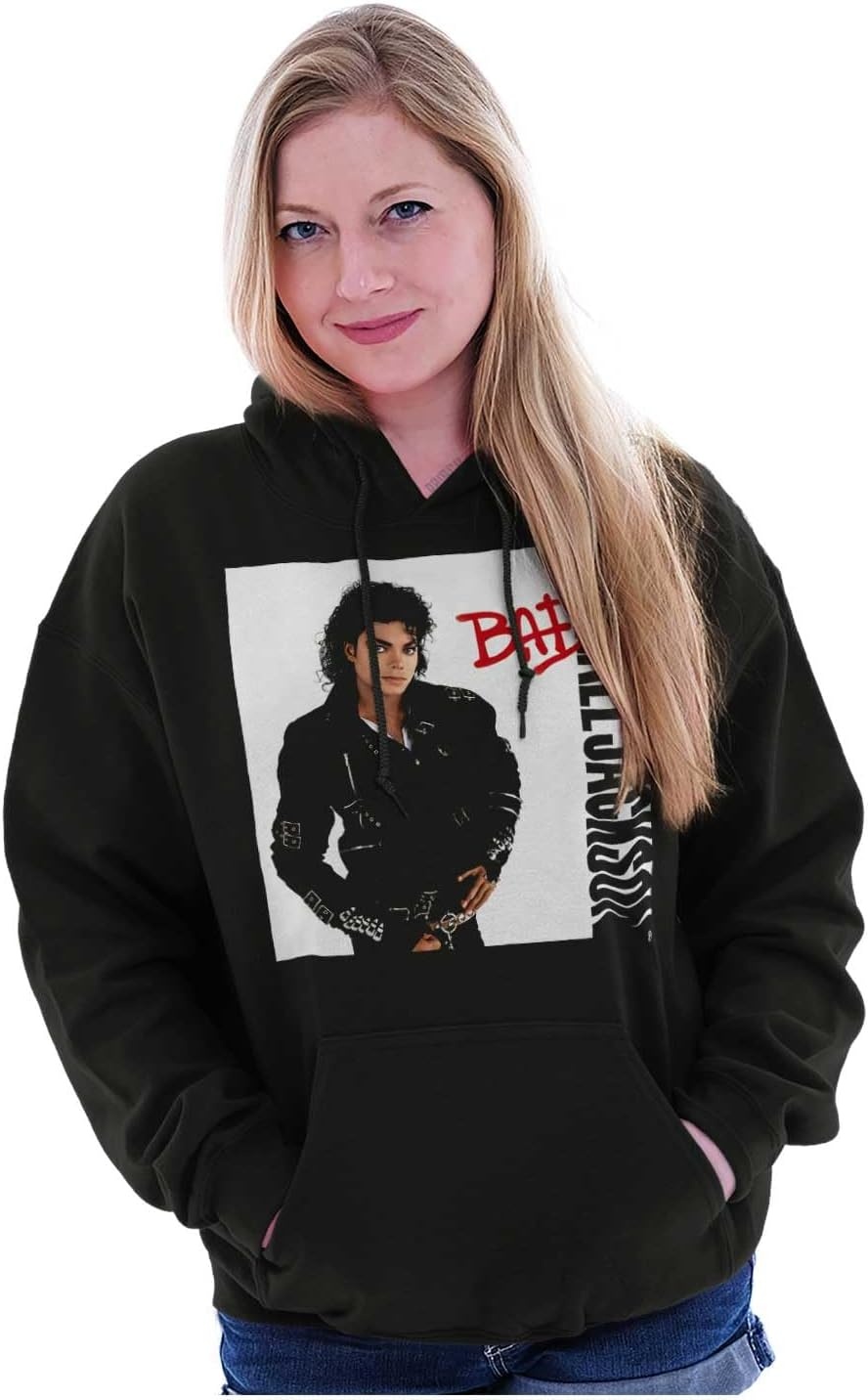 image:imageBrisco Brands Michael Jackson Bad Album Cover Hoodie Sweatshirt Women MenBlack