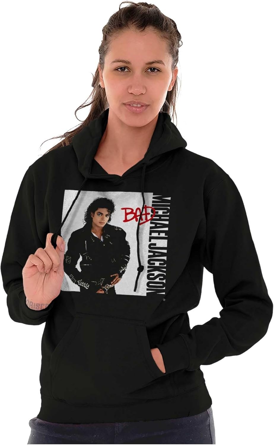 image:imageBrisco Brands Michael Jackson Bad Album Cover Hoodie Sweatshirt Women MenBlack