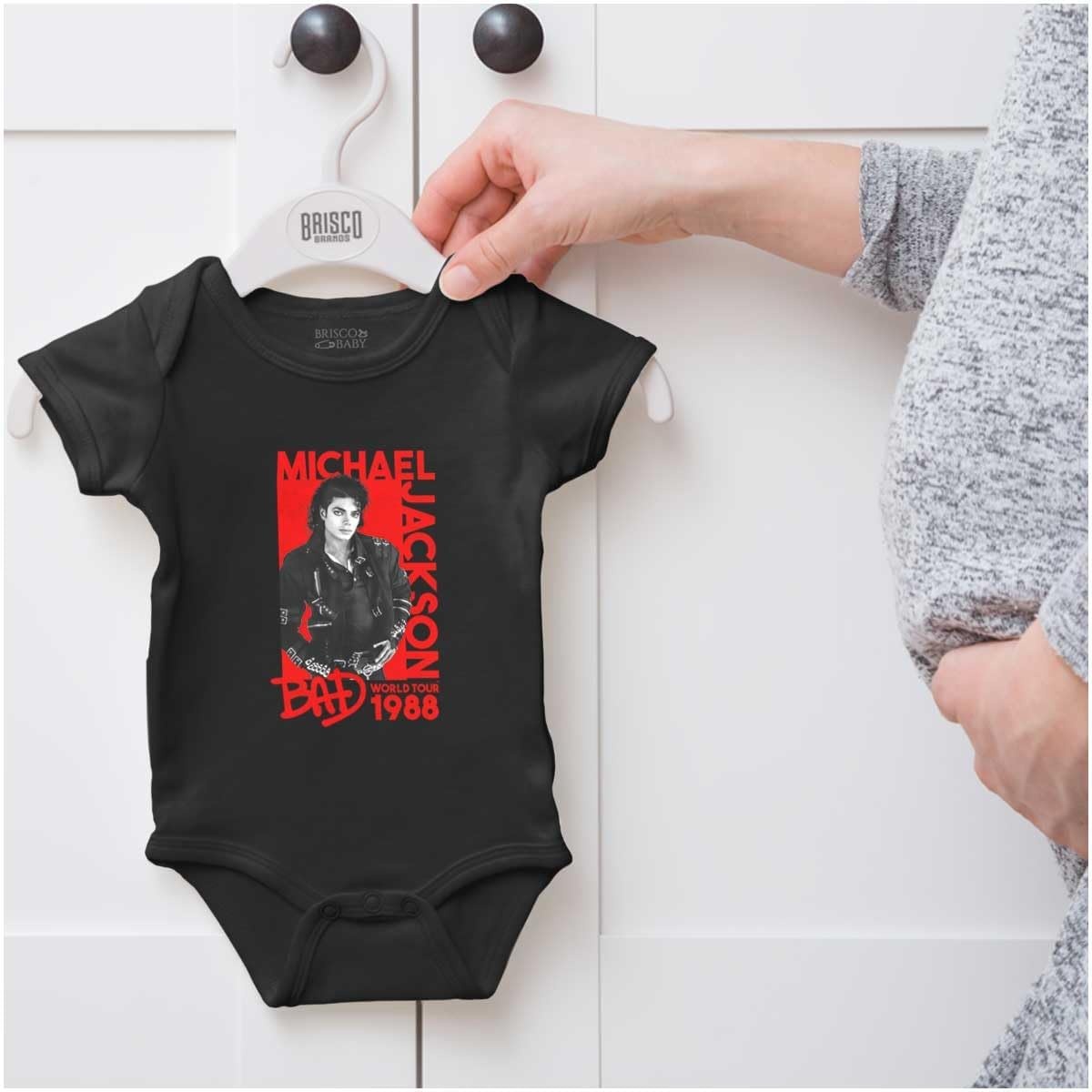 image:imageBrisco Brands Michael Jackson Bad World Tour 1988 Baby Romper Boys or GirlsBlack