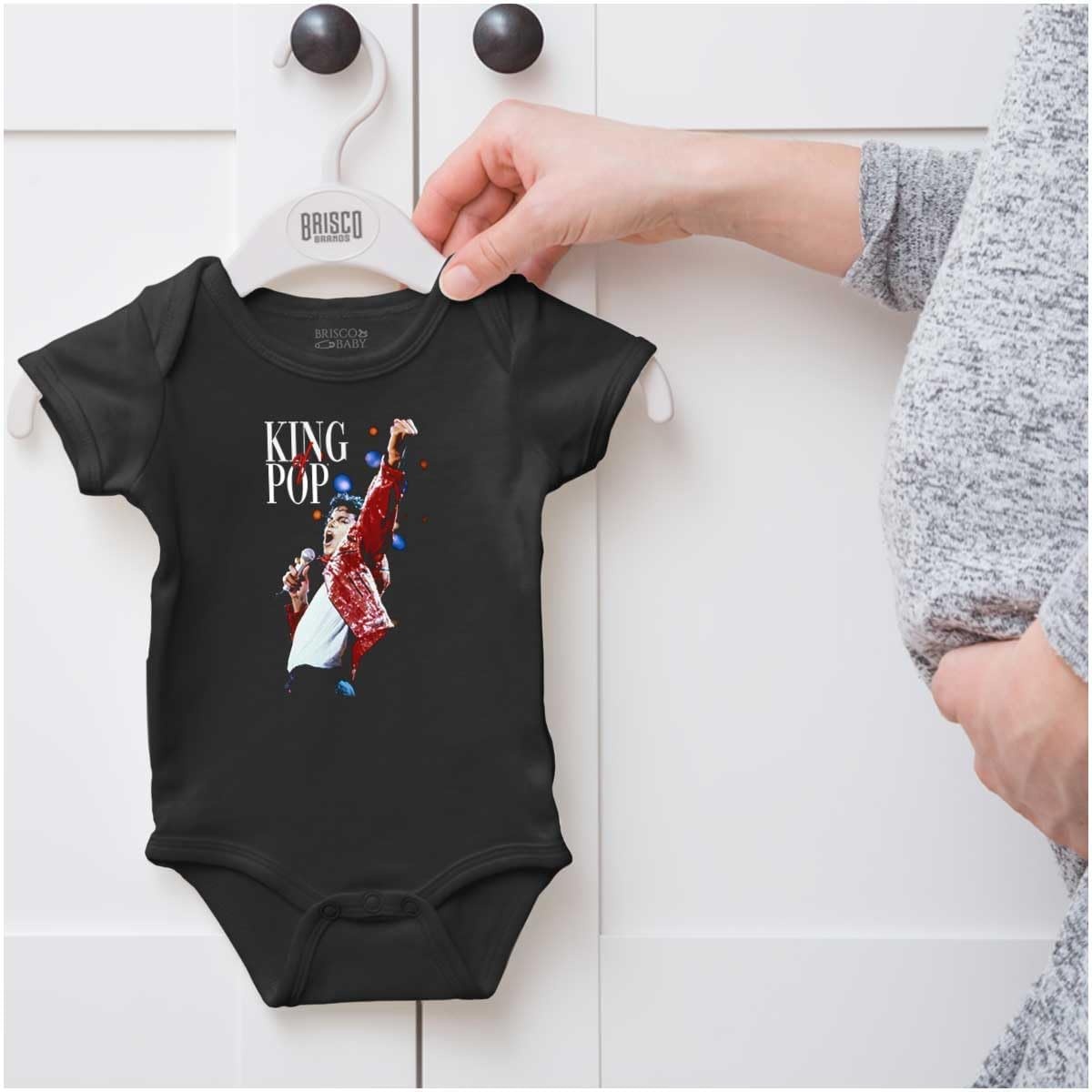 image:imageBrisco Brands Michael Jackson Beat It King o f Pop Baby Romper Boys or GirlsBlack