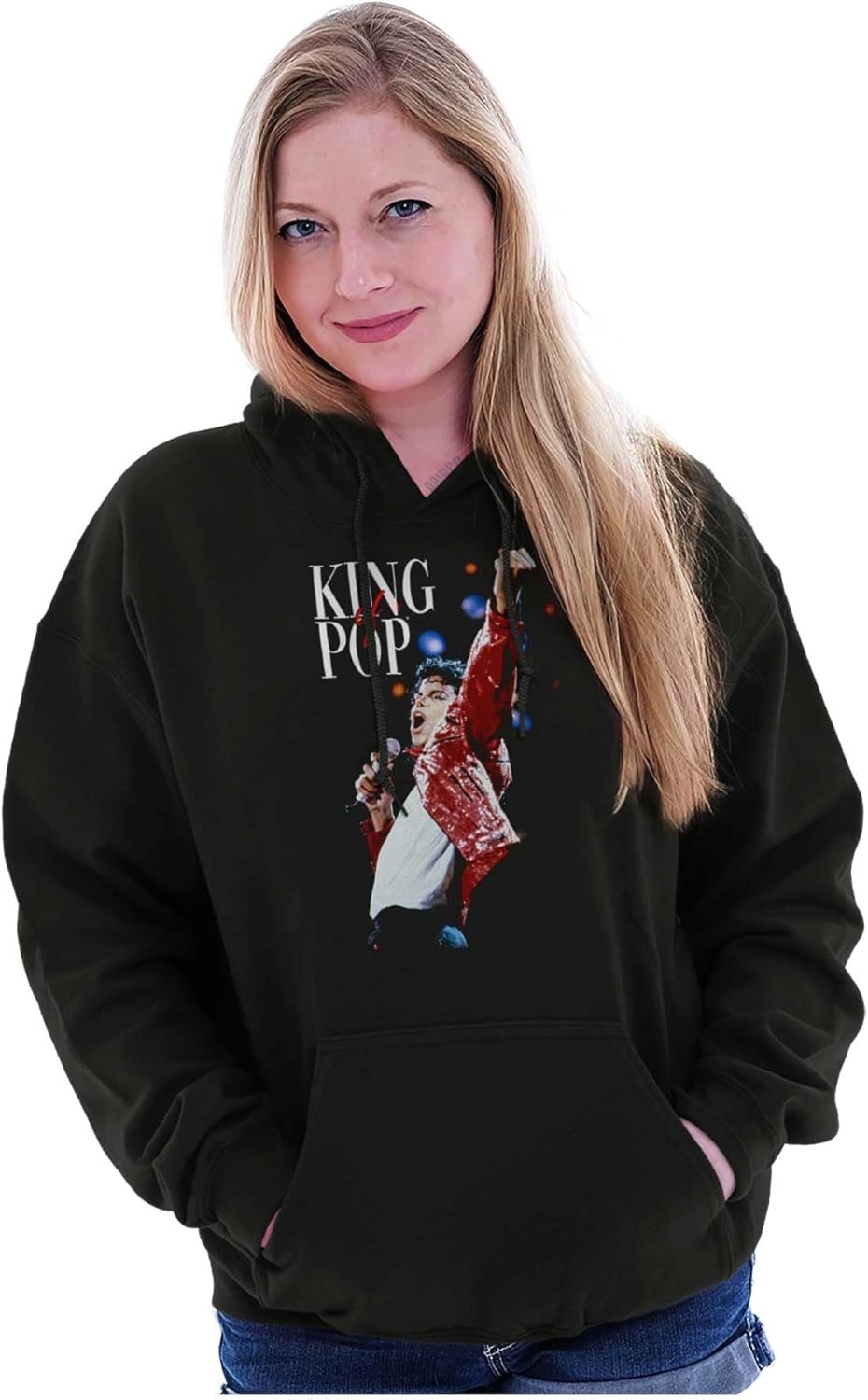 image:imageBrisco Brands Michael Jackson Beat It King o f Pop Hoodie Sweatshirt Women MenBlack