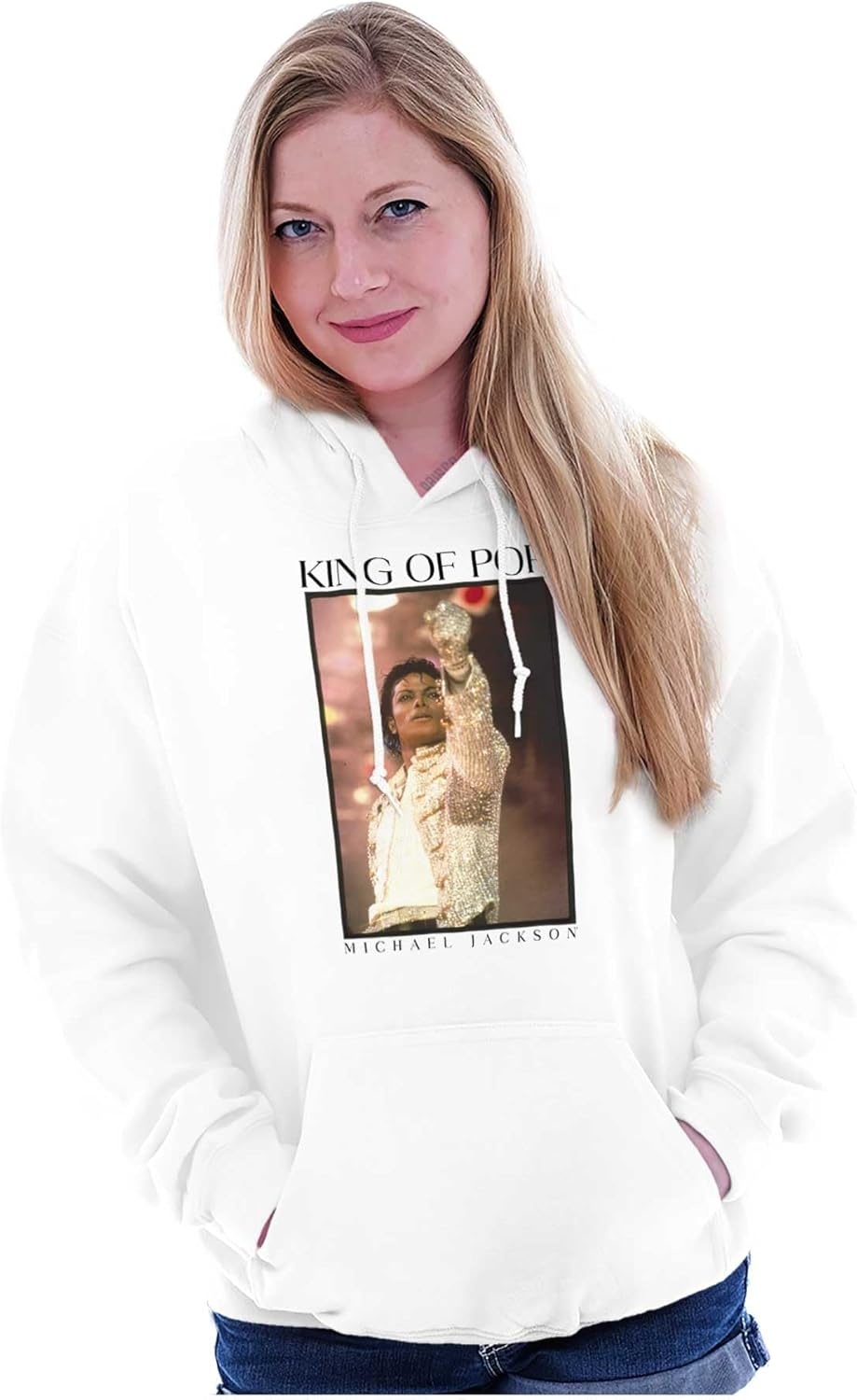 image:imageBrisco Brands Michael Jackson King of Pop HIStory Hoodie Sweatshirt Women MenWhite