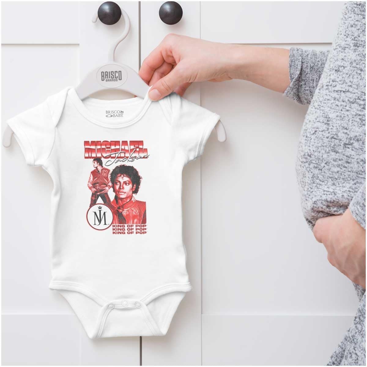 image:imageBrisco Brands Michael Jackson King of Pop Music Baby Romper Boys or GirlsWhite