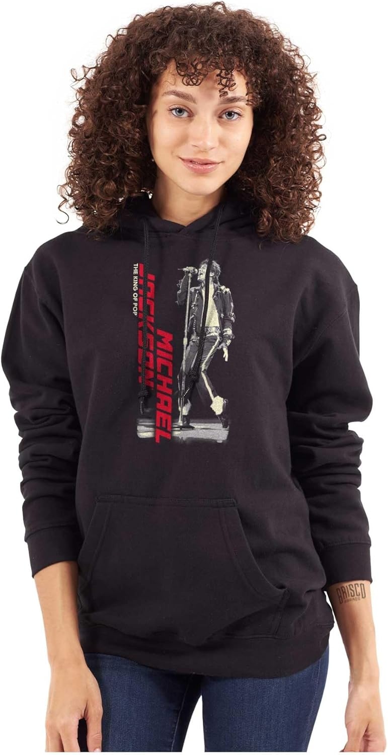 image:imageBrisco Brands Michael Jackson King of Pop Toe Stand Hoodie Sweatshirt Women MenBlack