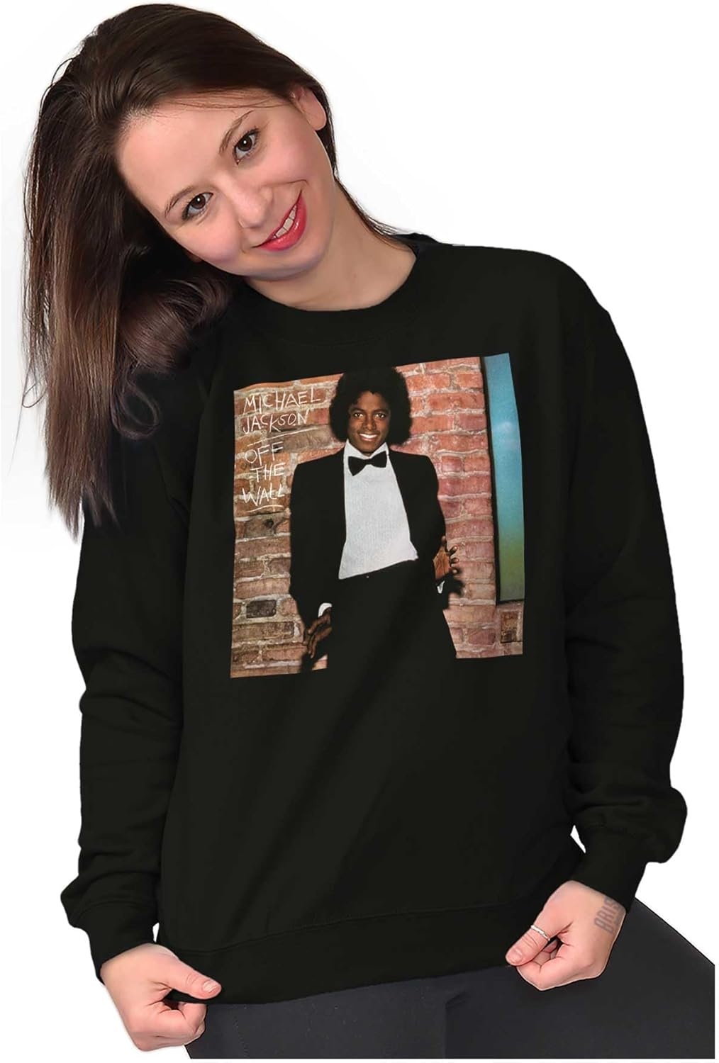 image:imageBrisco Brands Michael Jackson Off The Wall Album Sweatshirt for Men or WomenBlack