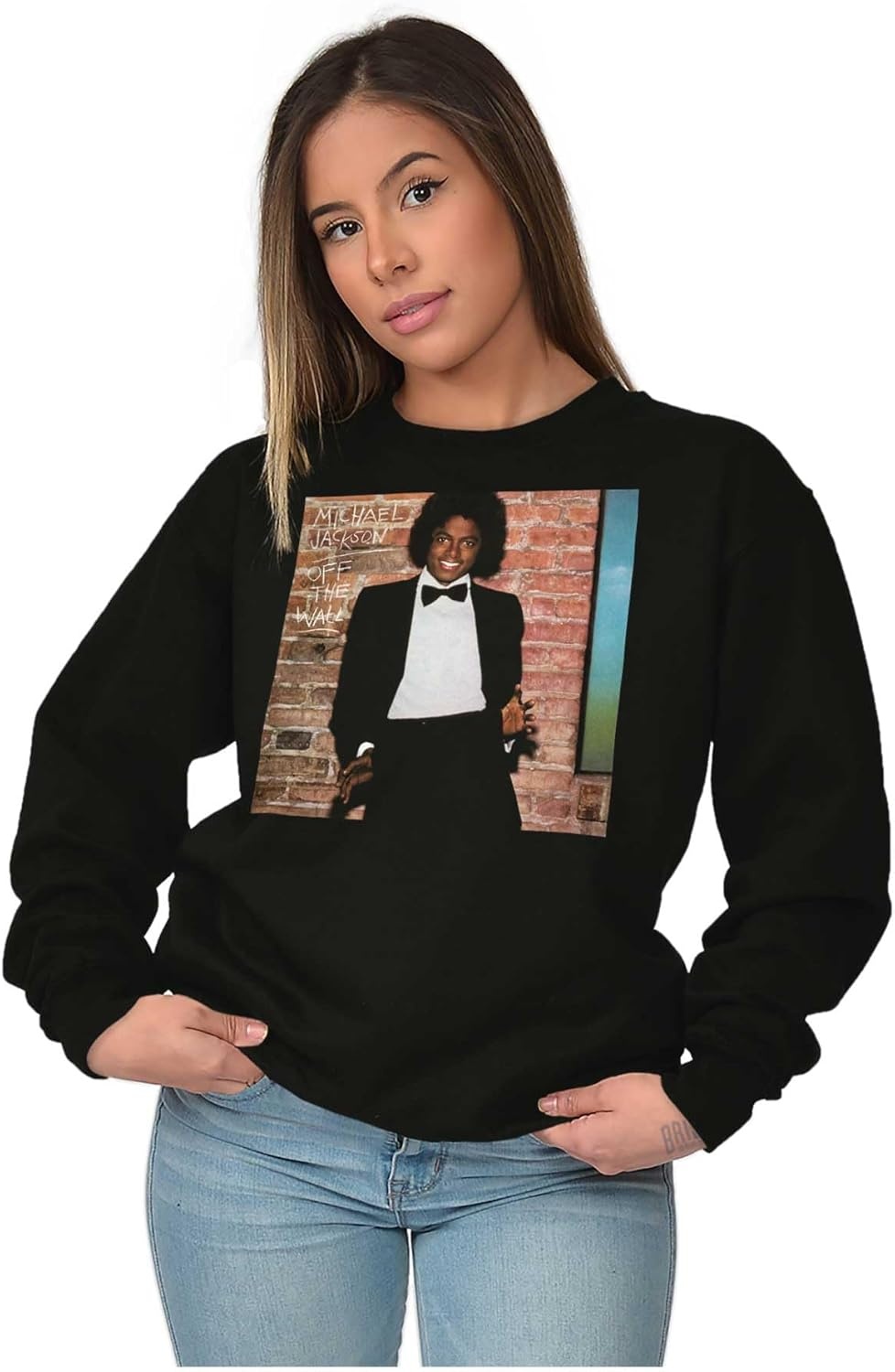 image:imageBrisco Brands Michael Jackson Off The Wall Album Sweatshirt for Men or WomenBlack