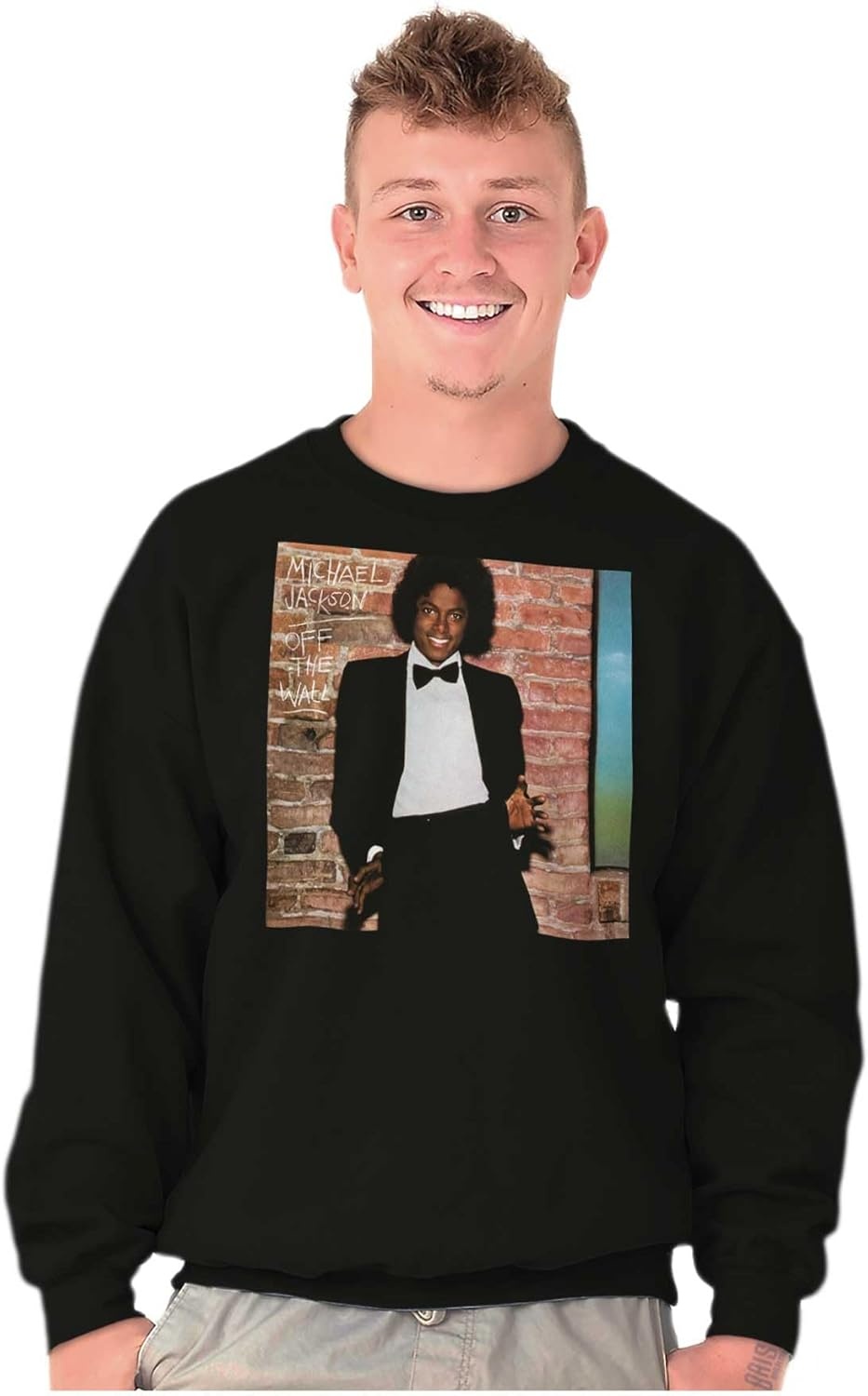 image:imageBrisco Brands Michael Jackson Off The Wall Album Sweatshirt for Men or WomenBlack