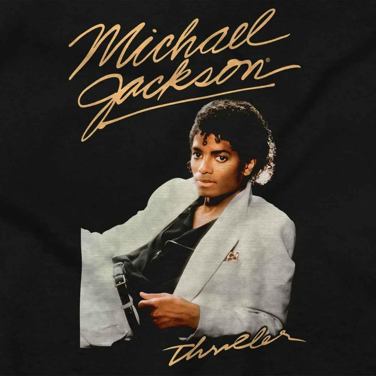 image:imageMichael Jackson MJ Thriller Album Womens Slim Fit Graphic TeeBlack