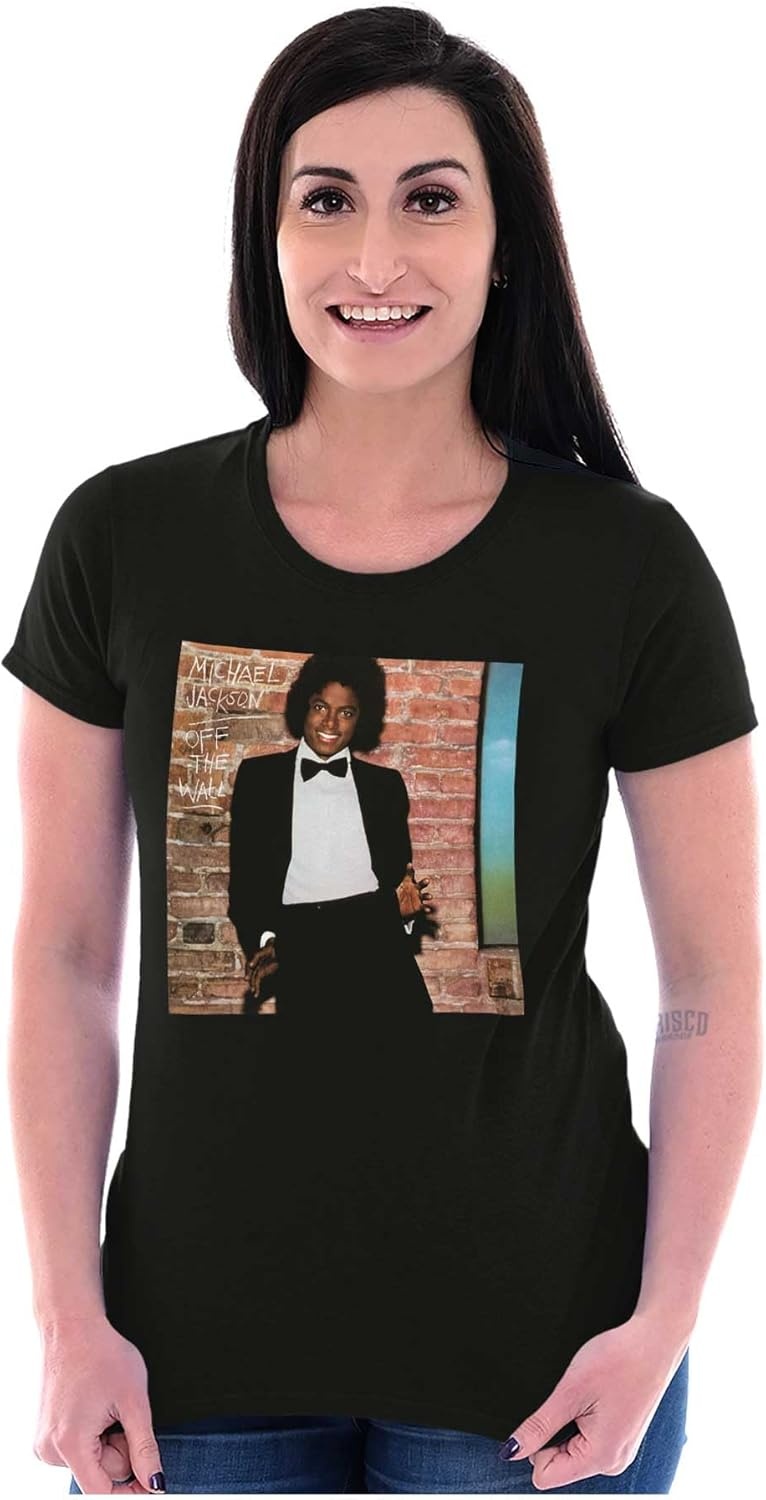 image:imageMichael Jackson Off The Wall Album Womens Slim Fit Graphic TeeBlack