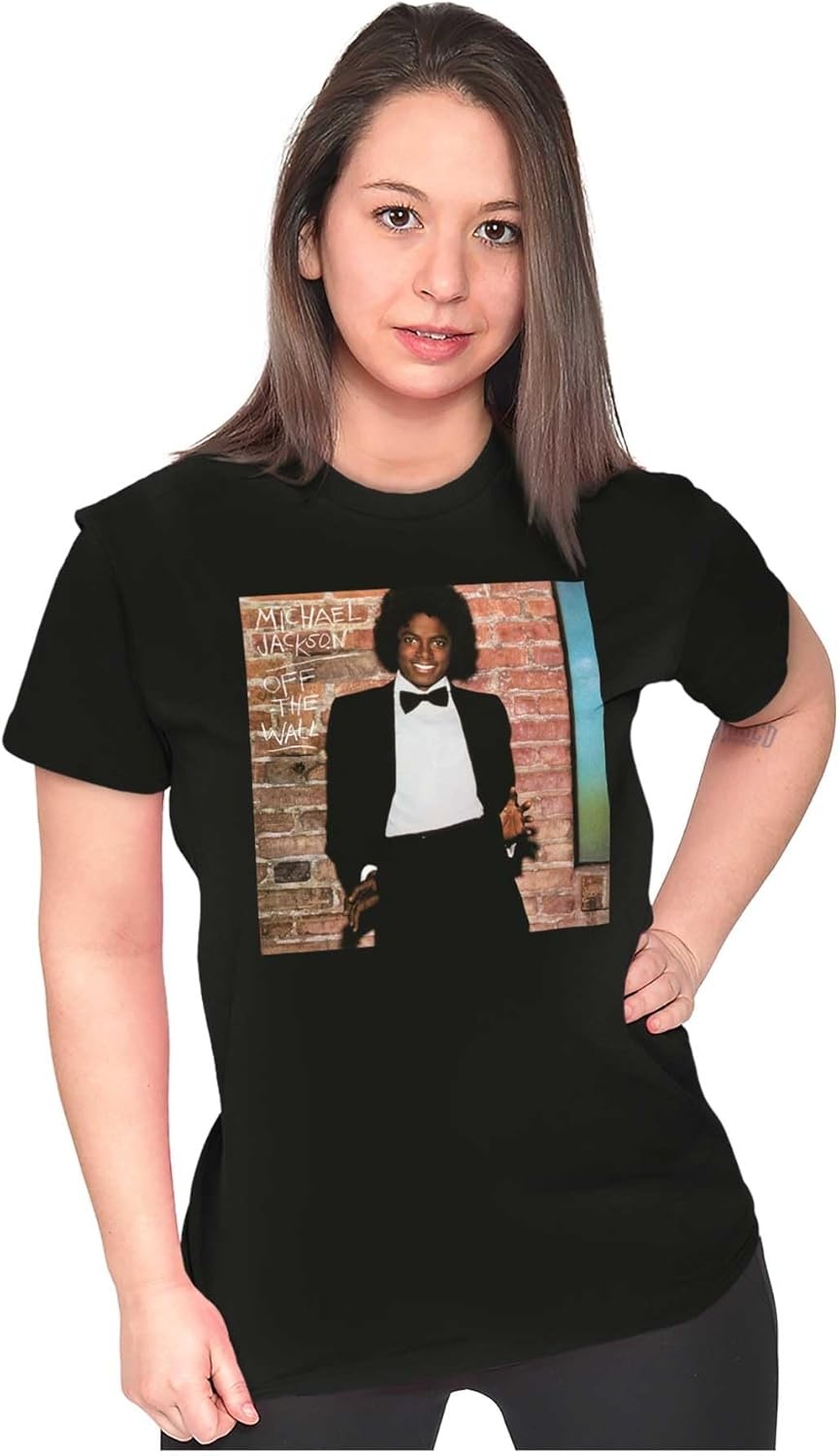image:imageMichael Jackson Off The Wall Album Womens Slim Fit Graphic TeeBlack