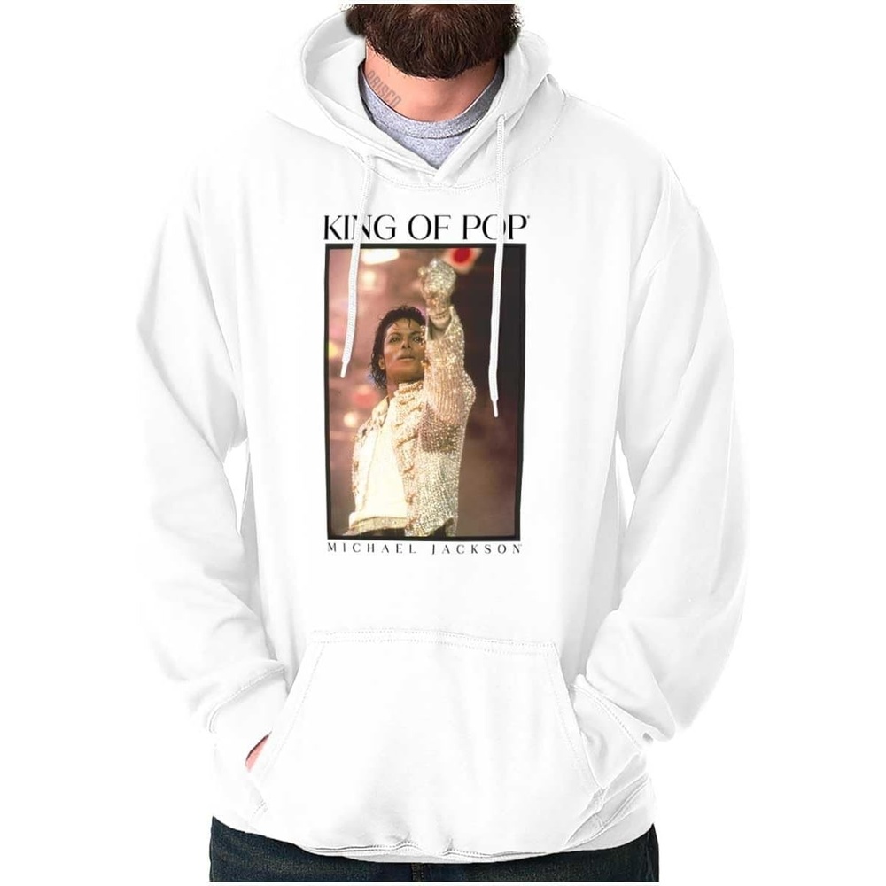 image:imageBrisco Brands Michael Jackson King of Pop HIStory Hoodie Sweatshirt Women MenWhite