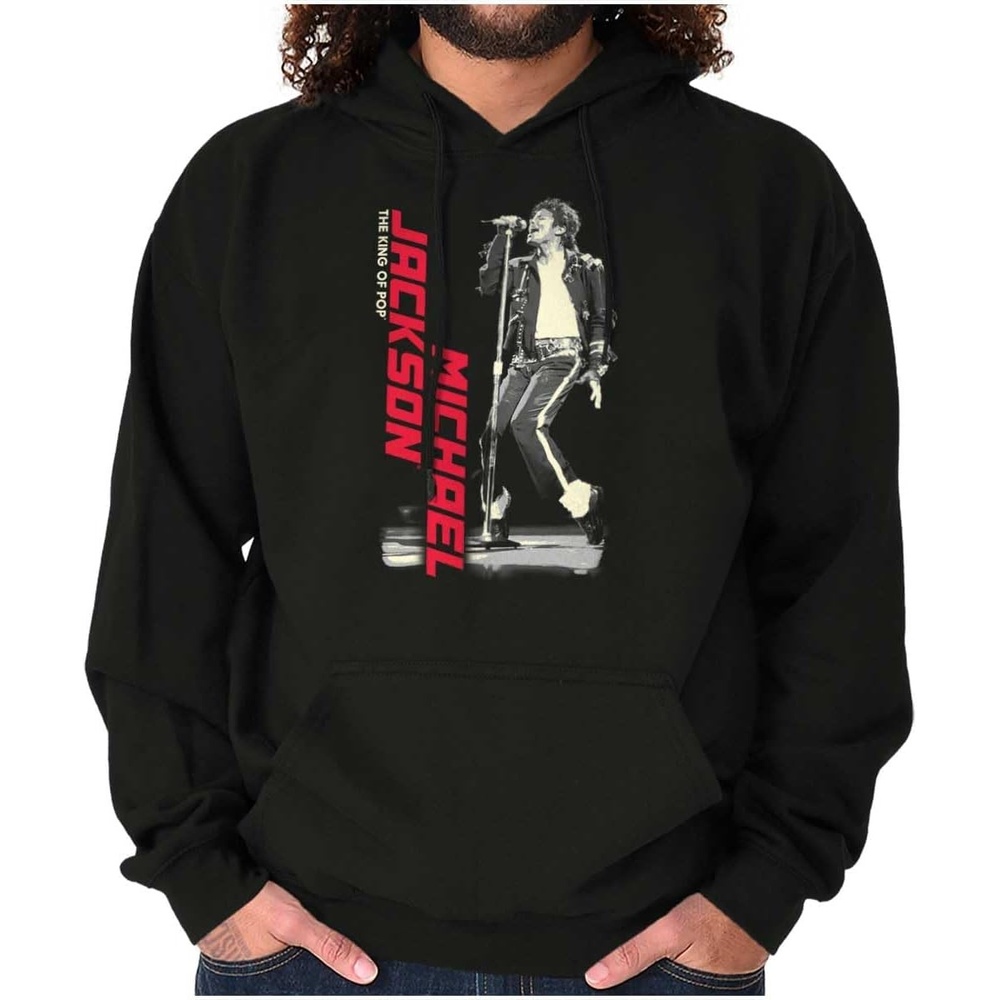image:imageBrisco Brands Michael Jackson King of Pop Toe Stand Hoodie Sweatshirt Women MenBlack