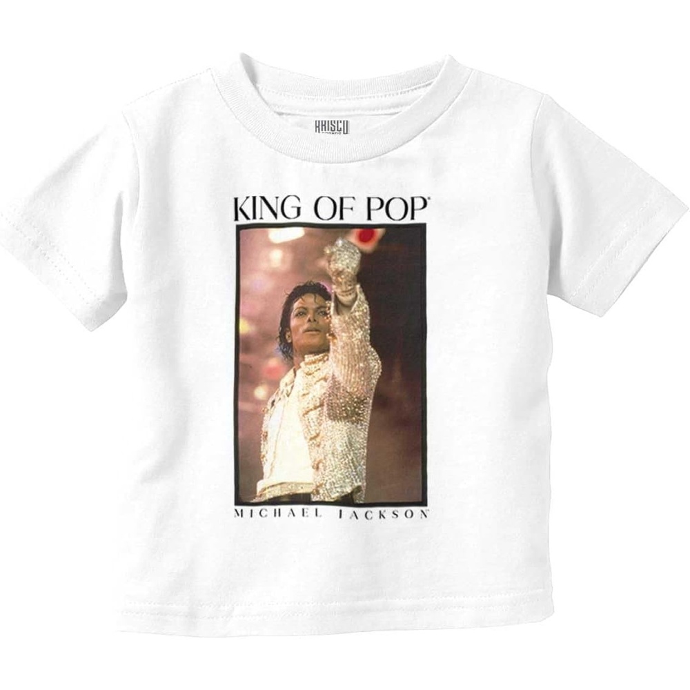 image:imageMichael Jackson King of Pop History Toddler Baby Graphic T ShirtWhite