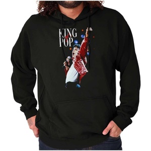 Brisco Brands Michael Jackson Beat It King o f Pop Hoodie Sweatshirt Women Men(Black)