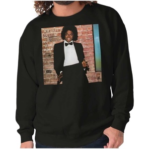 Brisco Brands Michael Jackson Off The Wall Album Sweatshirt for Men or Women(Black)