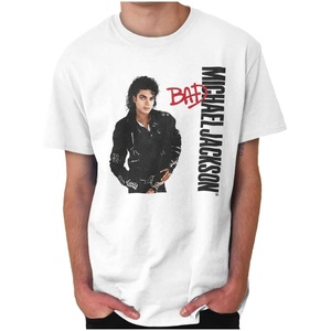 Michael Jackson Bad Album Cover Graphic T Shirt Men or Women(White)
