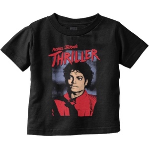 Michael Jackson King of Pop Thriller Toddler Baby Graphic T Shirt(Black)
